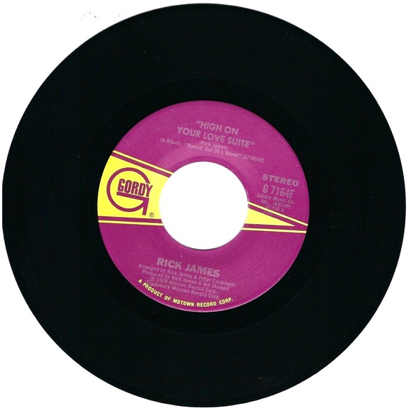 Rick James High On Your Love Suite/Stone City Band, Hi! 45 RPM Gordy EX Funk '79 - Picture 1 of 2